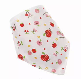 Нагрудник на кнопці двошаровий "Вишеньки" (20239)