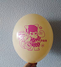 Латексна кулька з малюнком Бравл старс Пем peach cream 453 12" 30см Belbal ТМ "Star"