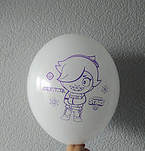 Латексна кулька з малюнком Бравл старс Колетт white 002 12" 30см Belbal ТМ "Star"
