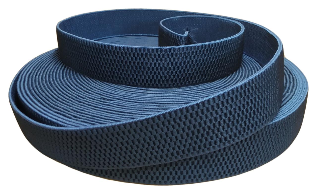 Гумка для підтяжок 40 мм темно синій