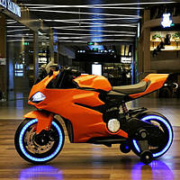 Детский мотоцикл Bambi Ducati M 4104EL (2 мотора по 25W, MP3, USB) Оранжевый Автопокраска