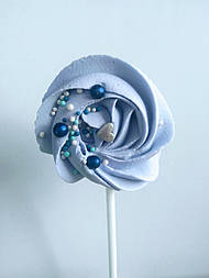 Кондитерська прикраса "Безе" на палочці d60 Синє