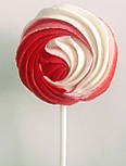 Кондитерська прикраса "Безе" на палочці d60 (Біло/Червоне), фото 2