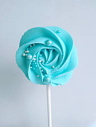 Кондитерська прикраса "Безе" на палочці d60(Блакитне)