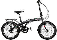 Складной алюминиевый велосипед 20' Comanche Lago S3 11", черный-красный