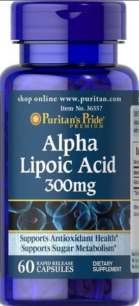 Альфа-ліпоєва кислота Alpha Lipoic Acid 300 mg 60 капс