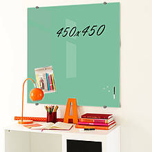 Скляна маркерна не магнітна дошка 450*450мм М'ятна