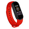 Фітнес браслет трекер M6 Smart band Розумний спортивний смарт годинник для здоров'я з тонометром крокоміром Червоний, фото 6