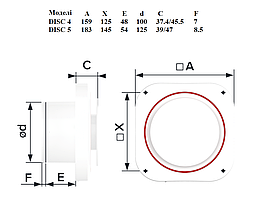 Вентилятор осьовий Ера DISC 4 із зворотним клапаном 100 х 159 мм (60-653), фото 3