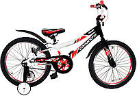 Детский алюминиевый велосипед 16' Comanche Sheriff W16 8", черный-красный