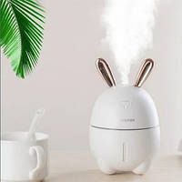 Увлажнитель воздуха и ночник 2в1 Humidifiers Rabbit с фильтром для воды Белый Настоящие фото