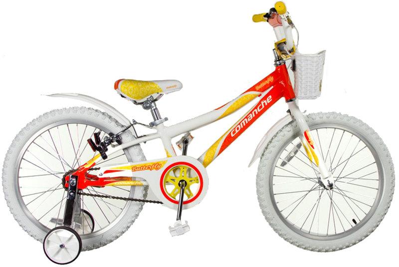 Дитячий велосипед для дівчаток 16' Comanche Butterfly W16 8", помаранчевий-білий
