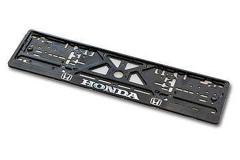 Рамка номера Honda книга об'ємні 3D літери Чорна 1 шт