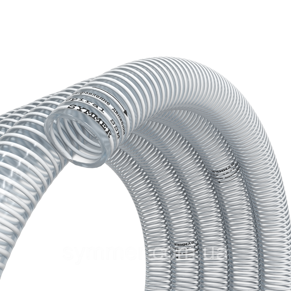 Гофрована труба(гофра) ПВХ SYMMER Spiral SSM ∅ 25.0х3.0 мм ПВХ-АЖ