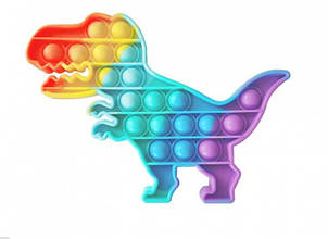 Антистрес сенсорна іграшка Pop It Нескінченна пупирка антистрес Динозавр