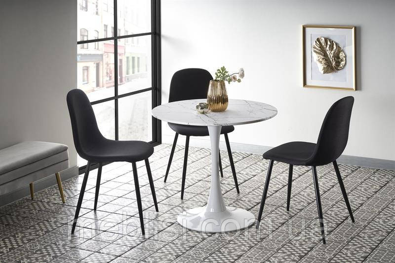 Стіл DENVER 80 білий мармур/білий (Halmar), фото 1
