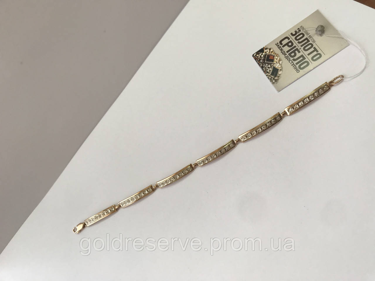 Золотий браслет, розмір 19,4 см