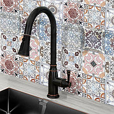 Смеситель для кухни REA DECO OLD BLACK черный высокий, фото 2