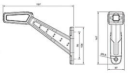 Ліхтар контурно-габаритний правий Fristom на ніжці з дротом 0,3 FT-146 P LED, фото 3