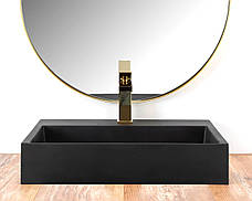 Умивальник (раковина) REA GOYA BLACK MAT 50 накладної чорний матовий, фото 3