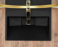 Умивальник (раковина) REA GOYA BLACK MAT 50 накладної чорний матовий, фото 3