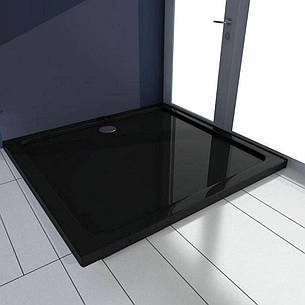 Душовий піддон акриловий REA SAVOY BLACK 90X90, фото 2