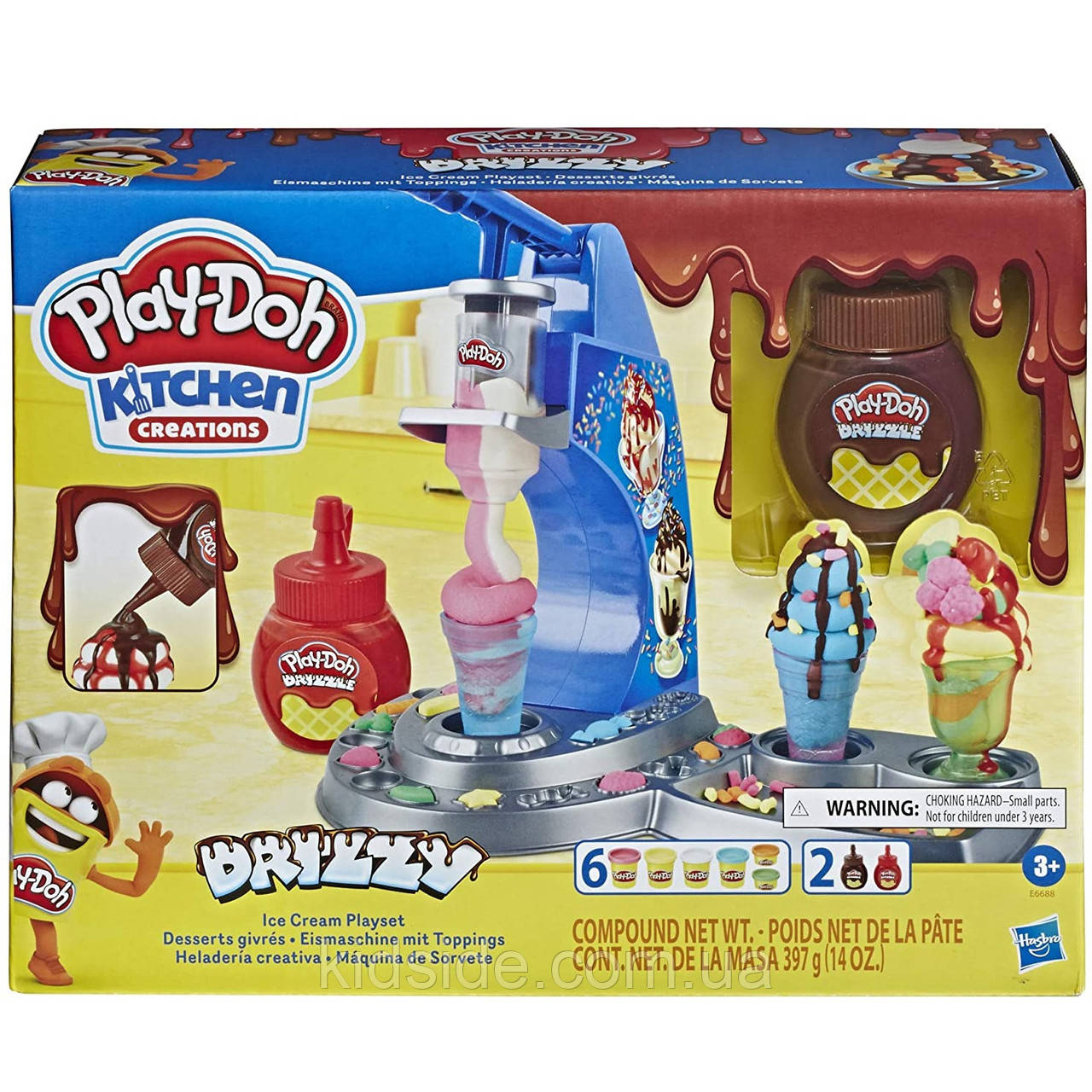 Плей-До набір пластиліну Морозиво з глазур'ю Play-Doh Kitchen E6688