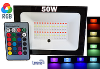 Прожектор LED 50w RGB+пульт IP65 (LMP76-50)