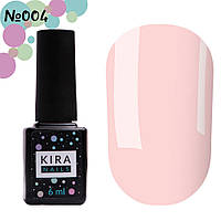 Гель-лак Kira Nails №004 (розовый камуфляж для френча, эмаль), 6 мл