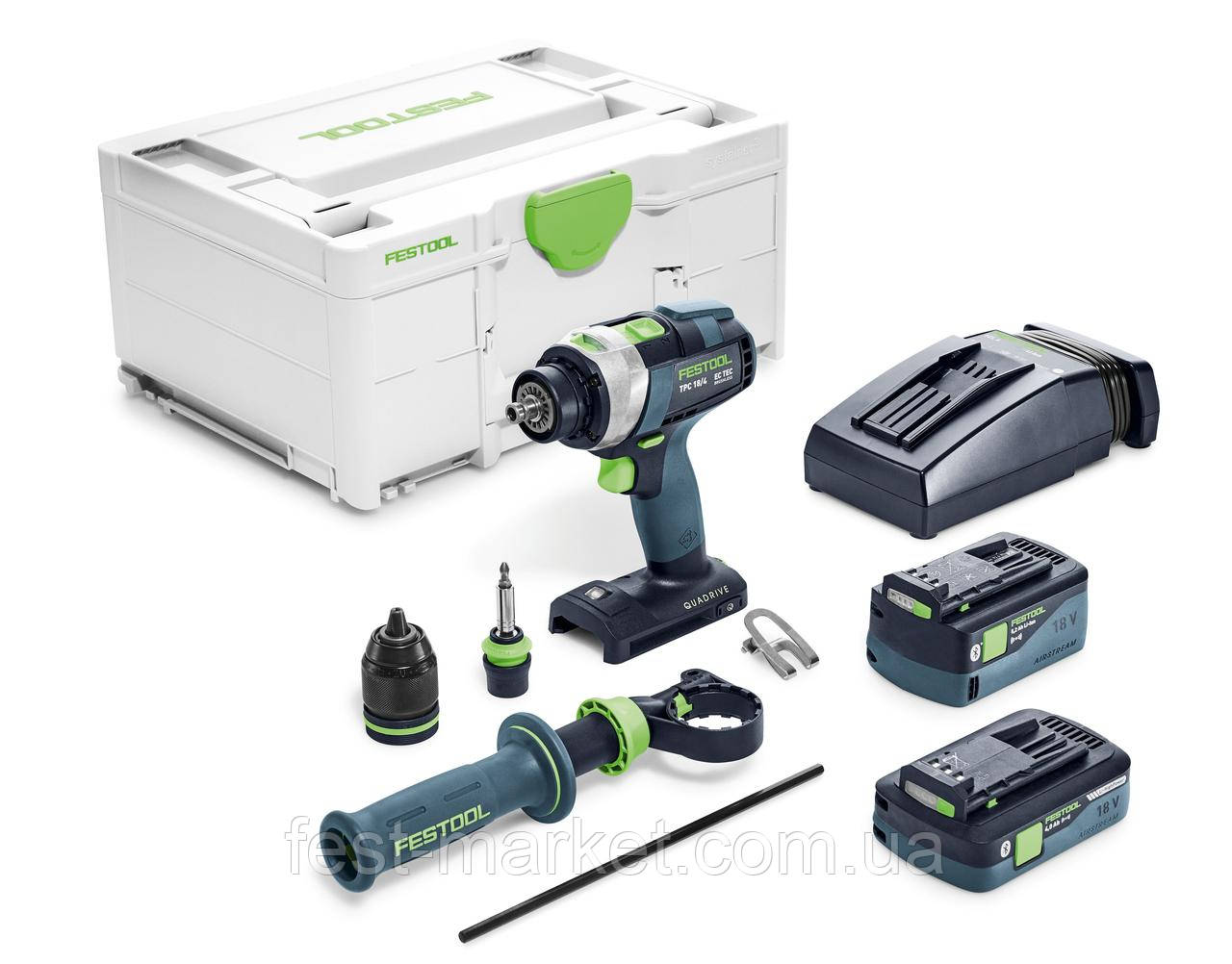 Акумуляторний ударний дриль-шурупокрут QUADRIVE TPC 18/4 5.0/3.0 I-Plus Festool 575605