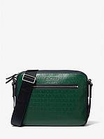 Сумка Michael Kors Hudson Logo Debossed Leather Camera Bag Racng Gr/Nvy (33F0LHDM2L)