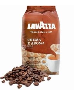 Lavazza, Crema e Aroma, 1 кг, Кава Лавацца, Крема е Арома, середнього обсмажування, зернах