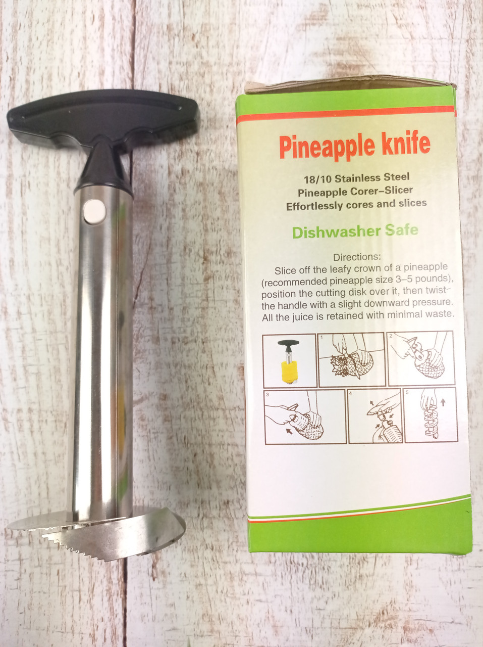 Нож для резки ананаса Pineapple Slicer не снимая кожуры Реальные фото - фото 5 - id-p1431277360