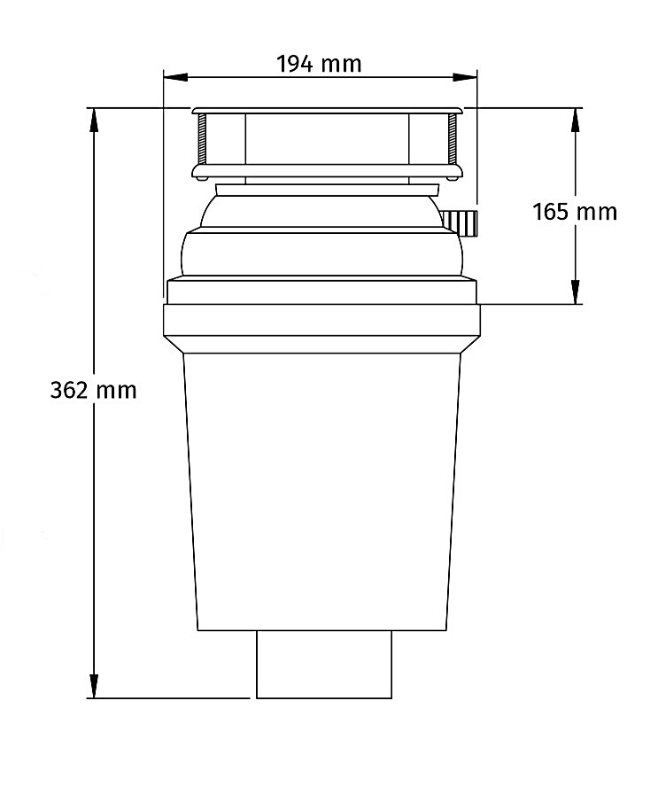 Измельчитель пищевых отходов с пневмокнопкой ТМ McAlpine WDU-2ASEU - фото 3 - id-p1431288682