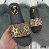 Жіночі шльопанці з камінням і візерунками, ефект битого скла, фото 8