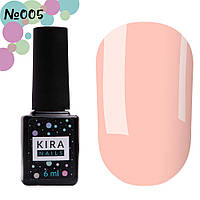 Гель-лак Kira Nails No005 (насичений рожевий для френча, емаль), 6 мл