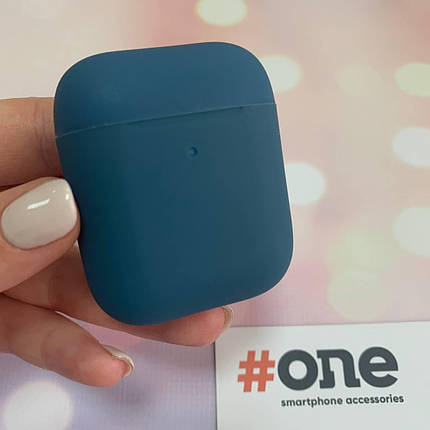 Чохол для AirPods 2 тонкий силіконовий футляр чохол для навушників аірподс 2 синій CVR, фото 3