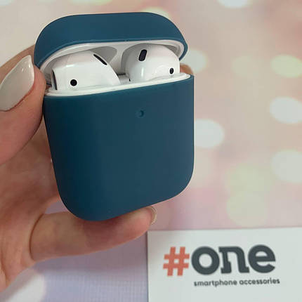 Чохол для AirPods 2 тонкий силіконовий футляр чохол для навушників аірподс 2 синій CVR, фото 1