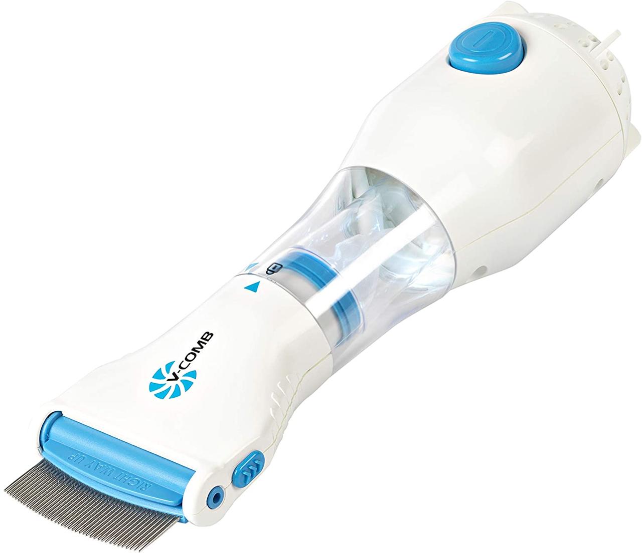 Гребінець для видалення вошей і бліх V-Comb Licetec електрична (White) | Гребінець від бліх