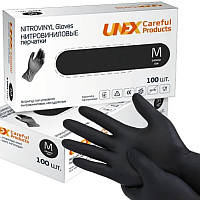 Нитровиниловые перчатки размер М, не текстурированные. 4 шт.
