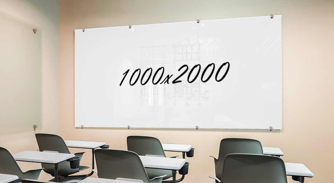 Скляна маркерна не магнітна дошка 2000*1000мм Біла
