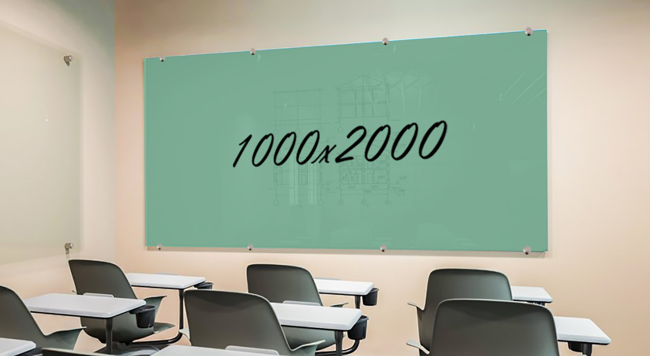Скляна маркерна не магнітна дошка 2000*1000 мм М'ятна, фото 1