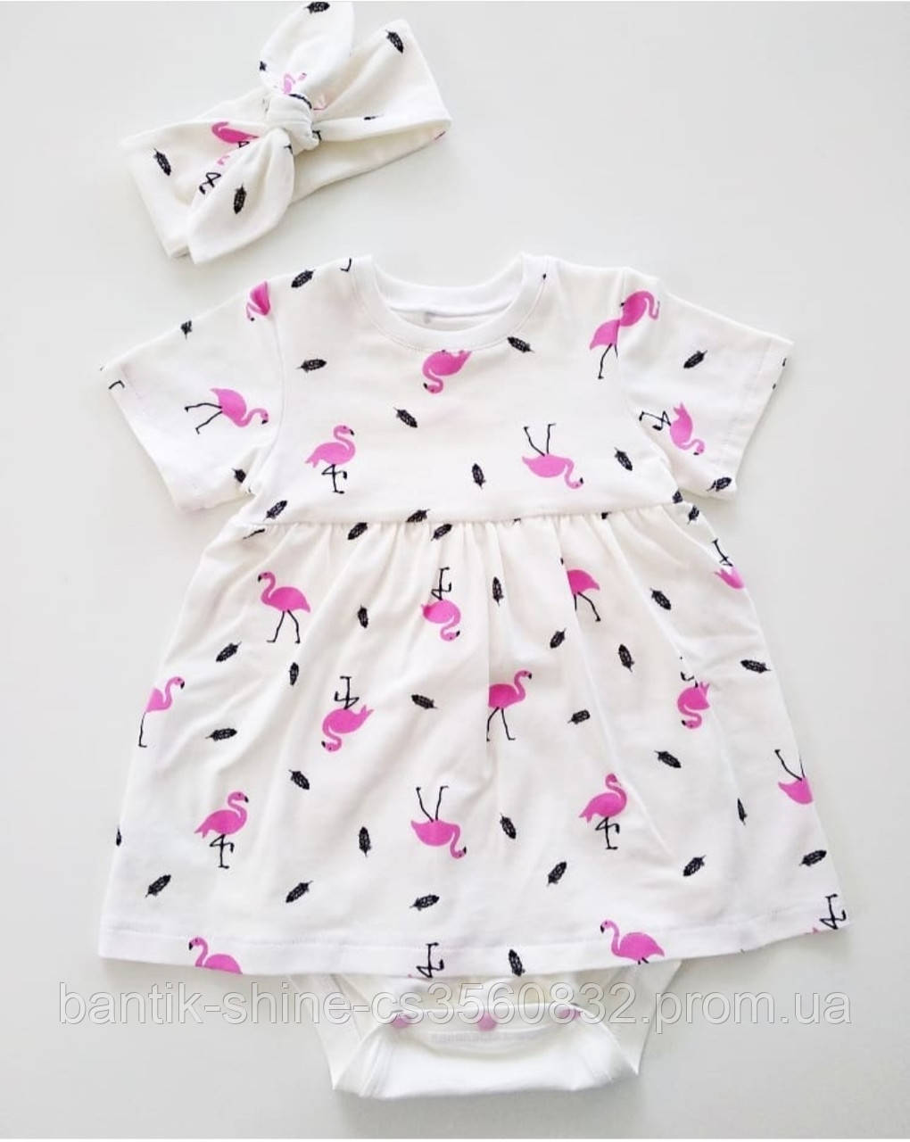 Детское боди платье Фламинго 62 - фото 1 - id-p1431220110