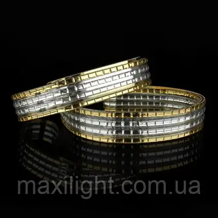 Декоративна накладка DS-S330-04-4GS для світильників BIOM DEL-S21-24-4 DIY, SML-S21-50-DIY (4 смужки СРІБЛО/ЗОЛОТО), фото 1