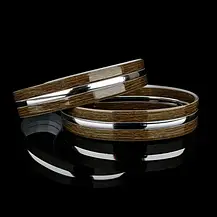 Декоративна накладка DS-R380-07-BWS для світильників BIOM DEL-R20-30-4 DIY і SML-R20-50-DIY (ГОРІХ/СРІБЛО), фото 4