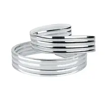Декоративна накладка DS-R380-08-4S для світильників BIOM DEL-R20-30-4 DIY і SML-R20-50-DIY (4 смужки СРІБЛО), фото 3