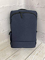 Міський стильний синій рюкзак з USB-зарядкою та відділенням під ноутбук, рюкзак із зарядкою для телефона