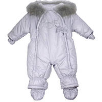 Комбінезон зимовий з натуральним хутром Ceremony by Wojcik 3200 сірий 68