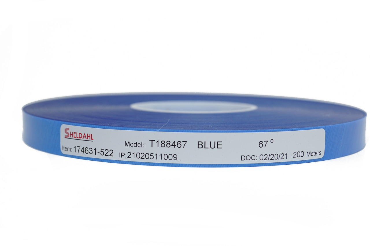 Стрічка Sheldahl T1884 синя 67o для склеювання наждачних — шліфувальних стрічок (19 мм) склеювання абразивних стрічок