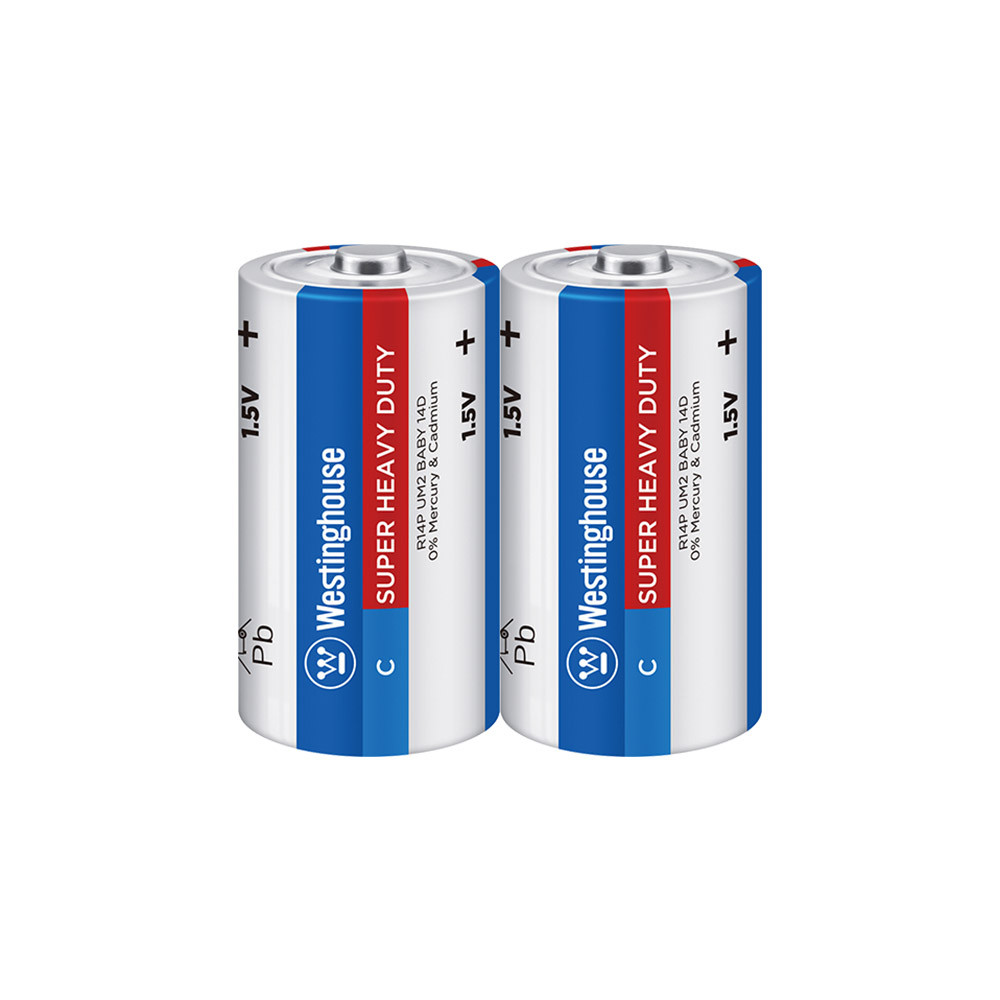 Сольова батарейка Westinghouse Super Heavy Duty C/R14 2шт/уп shrink